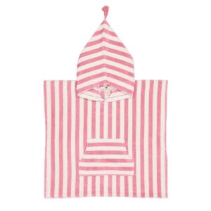 Poncho de bain enfant Rayures Strawberry Rose in April