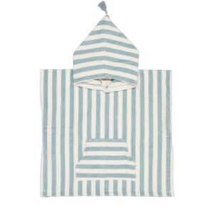 Poncho de bain enfant Rayures Blue Cloud Rose in April