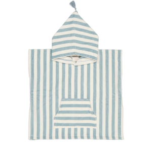 Poncho de bain enfant Rayures Blue Cloud Rose in April