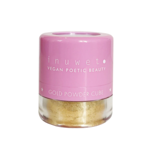 poudre scintillante or visage et corps Inuwet highlighter irisé