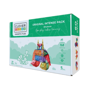 tuiles magnétiques 60 pièces Cleverclixx couleurs vives construction enfant STEAM