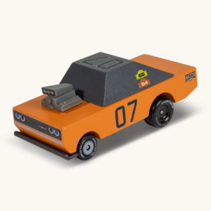 Voiture orange en bois – Candycar Toons Stormduker Orange