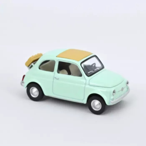 Voiture miniature Fiat 500 F 1965 bleu pastel Norev 1/43