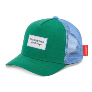 Casquette trucker enfant verte Hello Hossy Mini Lawn
