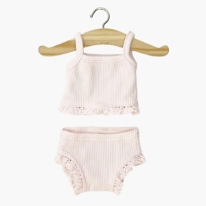 Dessous fille rose Minikane en maille côtelée pour poupée Gordis