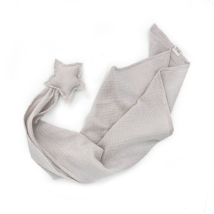 Doudou bébé coton bio Babyshower Star Cloud Powder