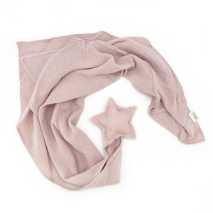 Doudou gaze de coton bio Babyshower Star Nude Powder