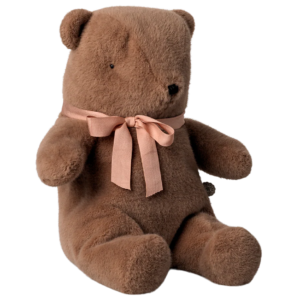Peluche ours Teddy Maileg marron clair avec nœud en ruban