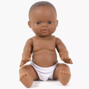 Poupon Zach Minikane Gordis garçon d’Afrique aux yeux caramel