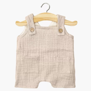Salopette Antonin mastic Minikane en gaze de coton pour poupée Gordis