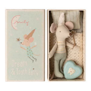 Souris fée des dents Maileg petit frère dans sa boîte assortie