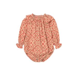 Barboteuse bébé Egia Petal Textured Floral Print Cozmo en coton