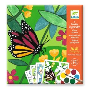 Cartes à peindre Indonésie Djeco avec pinceau et palettes de couleurs