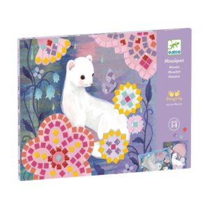 Coffret mosaïques glitter Sous-bois Djeco avec stickers en mousse pailletés