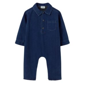 Combinaison denim bébé Cozmo Irai navy à effet jean
