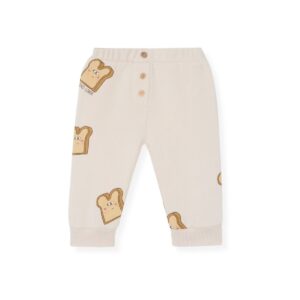 Jogging Legere Rose Bonton en coton avec imprimé pains