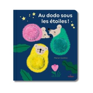 Livre rituel du soir enfant avec animaux et pompons doux