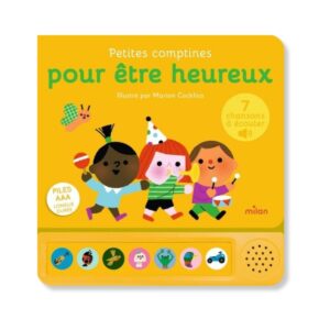 Livre sonore comptines joyeuses avec boutons musicaux et illustrations colorées
