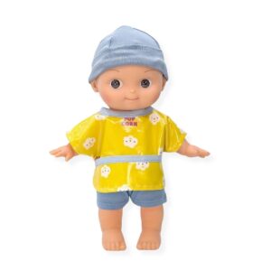 Poupon Mini Pancha Basile à l'école Minikane avec ensemble de peinture Pop Corn