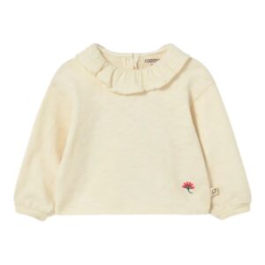 T-shirt à volants bébé Clara Ivory Cozmo en coton brossé