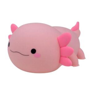 Veilleuse rechargeable Axolotl Pink Mary's en silicone avec lumière blanc neutre