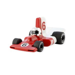 Voiture Verve Velocita Jean Playforever rouge et blanc en plastique ABS