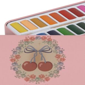 Aquarelles Cherry Bow Konges Slojd avec 24 couleurs et pinceau