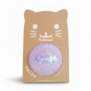 Balle pailletée violette Mini Shiny Ratatam 10 cm