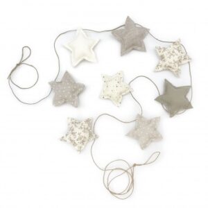 Banderole étoiles tissu Babyshower Miley Mix pour chambre d'enfant
