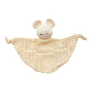 Doudou souris écru jaune Petites Souris pour bébé