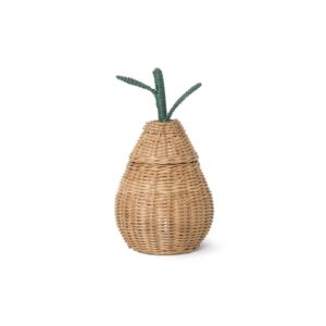 Petit panier poire tressé Ferm Living en rotin naturel