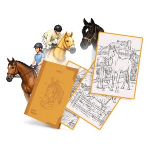 Recharge dessins chevaux Kidywolf KIDYDRAW-PAD avec livret aimanté
