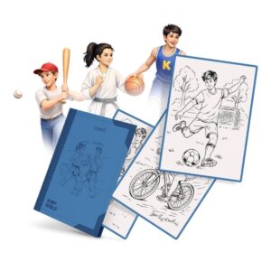 Recharge dessins sports Kidywolf KIDYDRAW-PAD avec livret aimanté