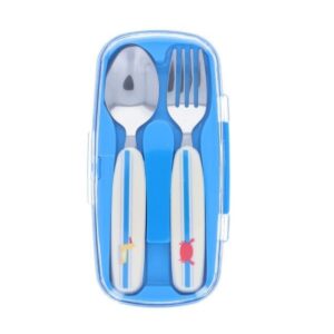 Set couverts bébé crabe Petit Matelot avec cuillère et fourchette