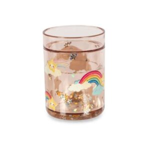 Verre glitter enfant arc-en-ciel Konges Slojd avec paillettes