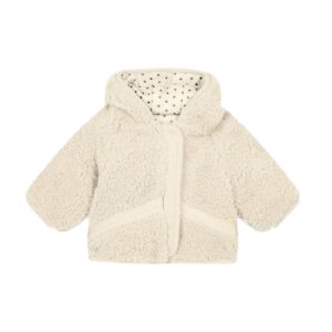Veste bébé Piper Milk Sherpa Bonton avec doublure étoilée