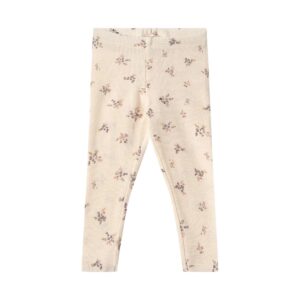 Legging bébé en laine Agi Eggshell Flowers Wheat