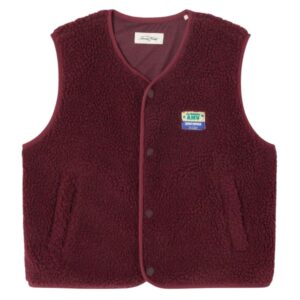 Veste enfant sans manches Hoktown bordeaux chiné American Vintage